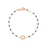 BRACELET GIGI CLOZEAU OEIL DE PIRATE OR ROSE QUARTZ DIAMANTS
