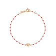 BRACELET GIGI CLOZEAU MINI LUCKY COEUR OR ROSE COQUELICOT
