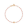 BRACELET GIGI CLOZEAU MINI LUCKY COEUR OR ROSE COQUELICOT