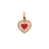 PENDENTIF GIGI CLOZEAU OR ROSE COEUR DENTELLE