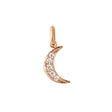 PENDENTIF GIGI CLOZEAU LUNE OR ROSE DIAMANTS