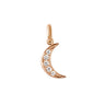 PENDENTIF GIGI CLOZEAU LUNE OR ROSE DIAMANTS