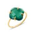 BAGUE MORGANNE BELLO VICTORIA OR JAUNE AGATE VERTE