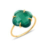 BAGUE MORGANNE BELLO VICTORIA OR JAUNE AGATE VERTE