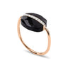 MORGANNE BELLO BAGUE AURORE ONYX ET DIAMANTS OR ROSE