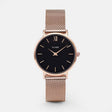 MONTRE CLUSE MINUIT MESH ROSE GOLD/BLACK