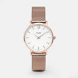 MONTRE CLUSE MINUIT MESH ROSE GOLD/WHITE