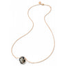 COLLIER VICTORIA QUARTZ FUME + DIAMANTS OR ROSE