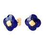 MORGANNE BELLO BOUCLES D'OREILLES OR JAUNE LAPIS LAZULI