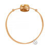 MORGANNE BELLO BRACELET CORDON BEIGE DORÉ COUSSIN PIERRE DE SOLEIL